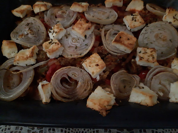 Photo réelle de la recette Viande hachée et feta « à la grecque »