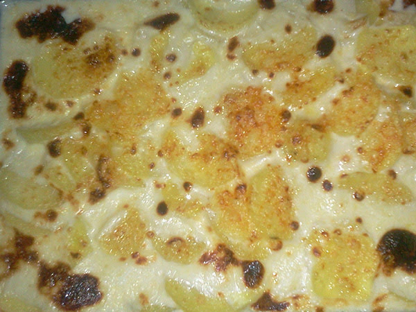 Photo réelle de la recette Gratin dauphinois (version casserole et four)