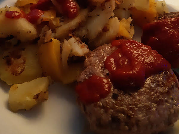 Photo réelle de la recette Poêlée de pommes de terre aux poivrons
