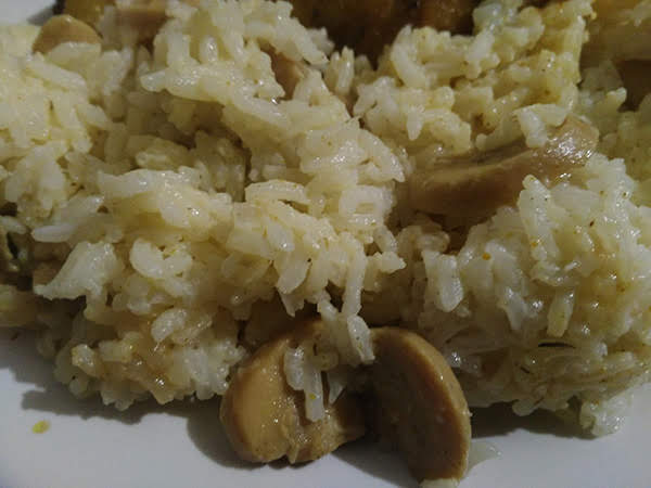 Photo réelle de la recette Riz aux champignons et curry